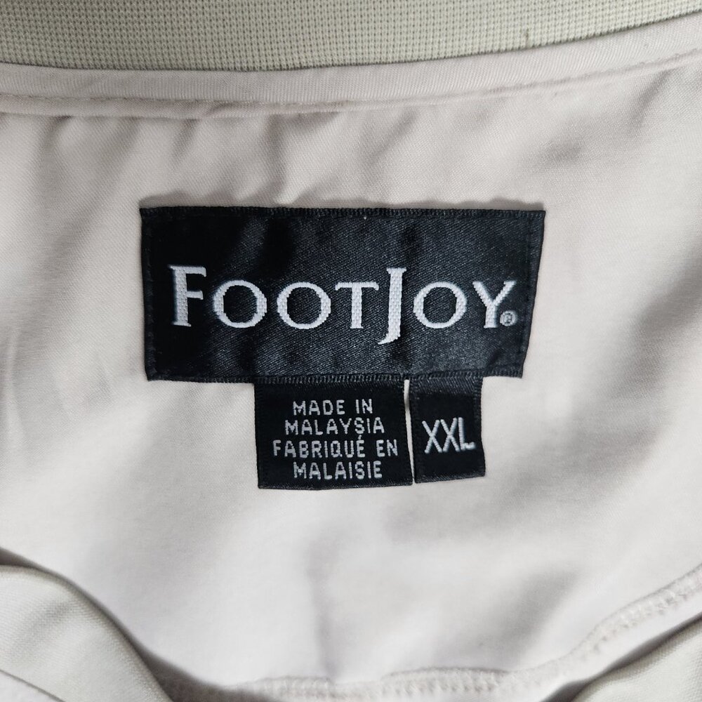 FootJoy FJ Windbreaker Shirt Men 2XL XXL Beige Golf Pullover Long Sleeve Outdoor - Picture 3 of 8